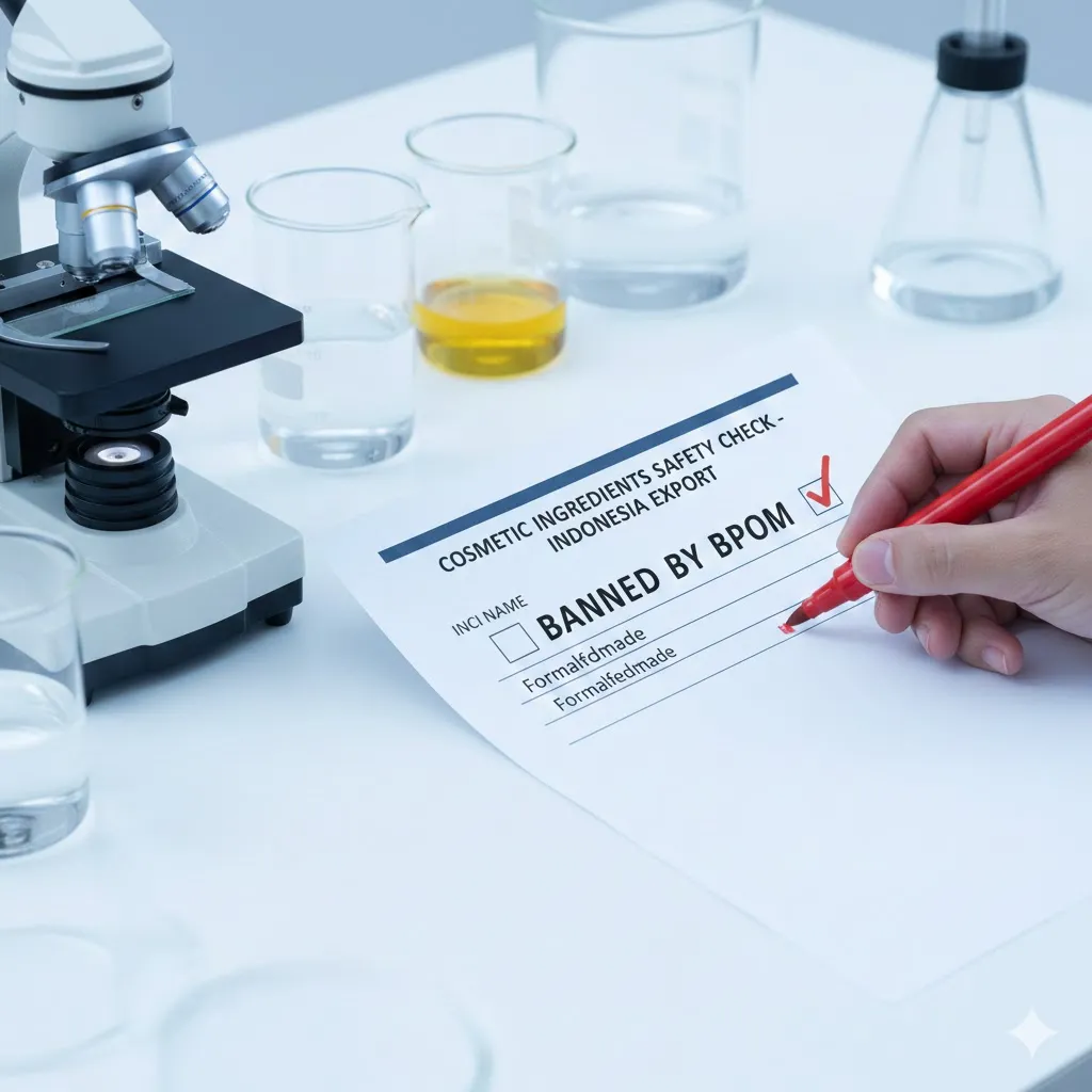 인도네시아 화장품 수출 전 성분 분석 및 금지 원료 검토