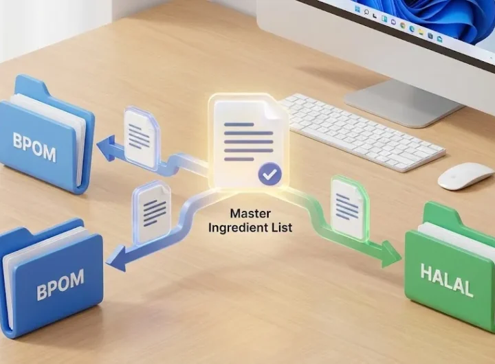 BPOM과 할랄 인증에 공통으로 사용되는 통합 성분 분석표