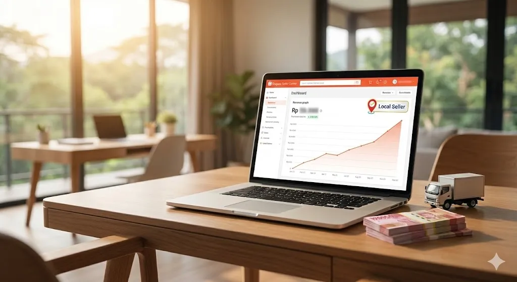 인도네시아 쇼피 토코피디아 로컬 셀러 매출 성장 그래프