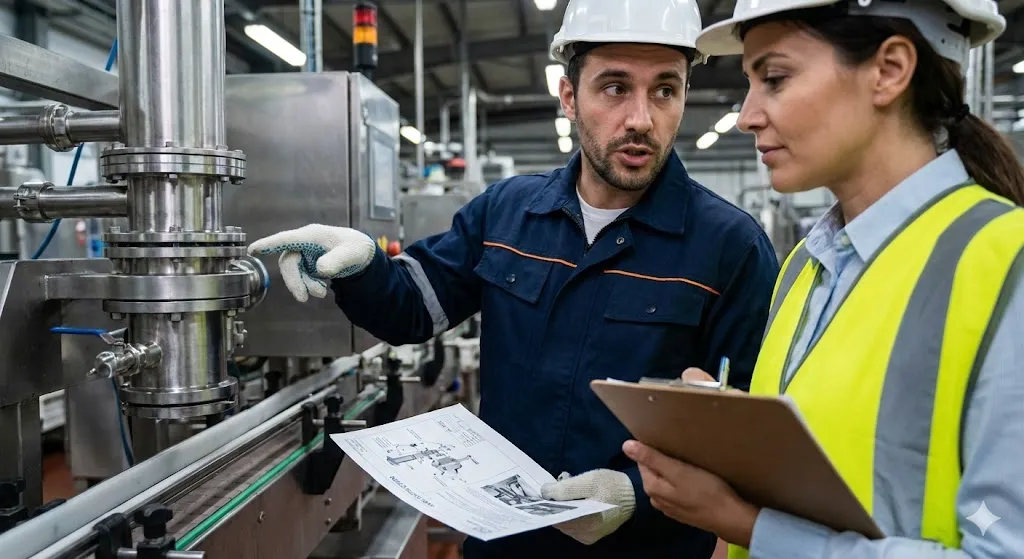 할랄 공장 실사 현장에서의 전문적인 기술 통역 수행